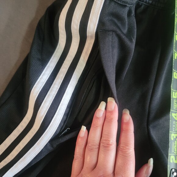 adidas Track Pants Womens S Black ClimaCool Drawstring Ankle Zip Training Gym - Picture 9 of 16